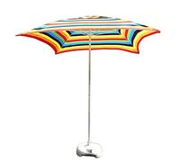 CLSDRZC Parasol 6.6Ft/2M Square Patio Garden Table Umbrella for Outdoor Yard Beach Commercial Event Market Swimming Pool Rainbow Color