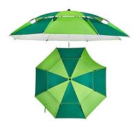 CLSDRZC Parasol,6.6ft Outdoor air-Vent Tilt Aluminum Pole,for Garden Patio Beach Pool, Waterproof Fishing Umbrella with Grass Anchor and Carry Bag