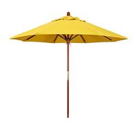 CLSDRZC Parasol Garden Outdoor Sun Patio Umbrellas for Summer Beach Pool, 2M / 7Ft Portable Standing Wind Resistant Canopy Umbrella, Antique Wood Pole