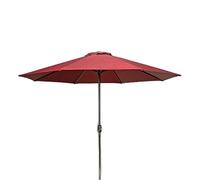 CLSDRZC Parasol Umbrella, Umbrellas Sunscreen, Wine Red, Dark Green, Beige, Khaki, Brown, Round, with Tilt Function, 2.7M*2.5M, Rust-Proof Iron, for Gardens, Patios, Decking, Outdoor Sun Shade