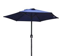 CLSDRZC Parasols Round Garden Parasol, Sunshade, UV50+, Outdoor Patio Umbrella with Crank for Cafe Beach Pool, 6 Sturdy Ribs Good