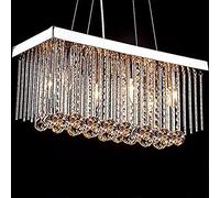 CLSDRZC Rectangular Crystal Light Downlight Chandelier L50 X W30Cm,Amber