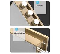 CLSDRZC Sécurité, Armoire, ménage, Petite Combinaison mécanique Stockage de Verrouillage, Boulon de Verrouillage en Acier Anti-Forage Aucune Batterie requise 3 Styles Mur