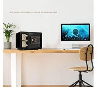 CLSDRZC Sécurité, numérique avec Code de Verrouillage combiné clé, Empreinte Digitale biométrique, Argent à Domicile en espèces pour Les Documents en espèces de Bijoux, Noir