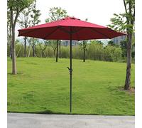 CLSDRZC Shade for Patio Umbrella Garden Sun Crank Handle, Parasol with Ribs, Sturdy Waterproof Outdoor Table Umbrella，Khaki 3.0M (118