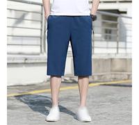 CLSDRZC Shorts de Plage décontractés pour Hommes Shorts d'entraînement légers Shorts athlétiques de Gym léger Basket- d'été Bleu Short décontracté