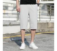 CLSDRZC Shorts de Plage décontractés pour Hommes Shorts d'entraînement légers Shorts Sportifs de Gym léger Shorts décontractés de Basket- d'été Gris