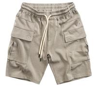 CLSDRZC Shorts décontractés en Tricot en été pour Hommes Salopes d'été masculines Pantalon à Cinq Points Pantalon de Couleur Solide