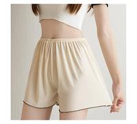 CLSDRZC Summer Ice Silk Contrast Women Safety Shorts Loose Shorts Large Size Female Underwear Home Shorts