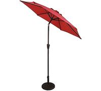 CLSDRZC Sun Parasol Garden 7ft Parasols Patio Steel Powder Coated - Crank and Push Button Tilt Umbrella for Outdoor Good