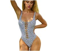 CLSDRZC Swimwear Women One-Piece Swimsuit Solid Bikini Hollow Out Mesh Beachwear Swimsuit Bathing Suit Swimming Suit