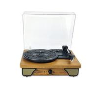 CLSDRZC Tourne-Disque Vinyle Haut-parleurs intégrés Bluetooth Ruby Stylus Tourne-Disque phonographe Vintage à 3 Vitesses avec Cache-poussière Transparent pour Le Divertissement la décoration de la