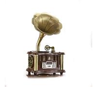 CLSDRZC Tourne-disques rétro, phonographe télécommandé rétro de Style Vintage, Enregistrement Vinyle vers MP3, Bois Naturel