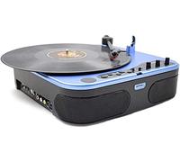 CLSDRZC Tourne-disques, Tourne-Disque Bluetooth en Vinyle, Platine Vinyle à 3 Vitesses avec 2 Haut-parleurs éréo intégrés, Aiguille de Remplacement