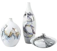 CLSDRZC Vase Tabletop China Style Porcelain Hand-Painted Ink Creative Ceramic Vase Living Room Entrance Dining Table Flower Arrangement(Medium)