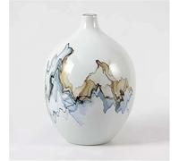 CLSDRZC Vase Tabletop China Style Porcelain Hand-Painted Ink Creative Ceramic Vase Living Room Entrance Dining Table Flower Arrangement(Medium)