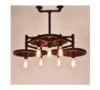 CLSDRZC Vintage Wrought Iron Chandelier Restaurant Bar Personality Retro Nothing Industrial Wrought Iron Chandelier