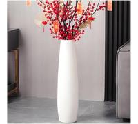 CLSDRZC White Vase,Large Ceramic Floor Vase,for Dried Flowers Branches Fillers Elegant Look for Any Dining(White,12x45cm)