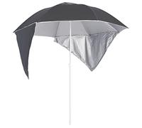 CLSDRZC with Side Walls Anthracite 215 cm,Hawaiian Umbrella, Thatched Folding Sunshade, Outdoor Portable Easy Set-up Parasol for Beach Garden Patio