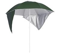 CLSDRZC with Side Walls Green 215 cm,Hawaiian Umbrella, Thatched Folding Sunshade, Outdoor Portable Easy Set-up Parasol for Beach Garden Patio