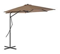 CLSDRZC with Steel Pole 300 cm Taupe,Beach Water Repellent,U VLight Protection, Easy to Open and Close, Garden Outdoor Parasol