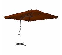 CLSDRZC with Steel Pole Terracotta 250x250x230 cm,Beach Water Repellent,U VLight Protection, Easy to Open and Close, Garden Outdoor Parasol