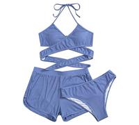 CLSDRZC Women Bikini Brazilian Swimsuit Push-up Bra Bikini Set Two Piece Swim Suit Swimwear Beachwear Bathing