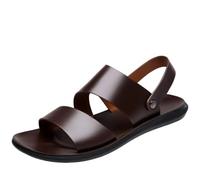 CLSQLXYJZC Sandales De Plage Antidérapantes En Cuir Pour Homme Bout Ouvert