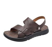 CLSQLXYJZC Sandales De Plage En Cuir Pour Homme Avec Bride Ajustable | Chaussures Plage Légères À Bout Ouvert Pour Homme