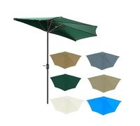 CLSQLXYJZC Toile Rechange Demi-Parasol D'extérieur, Toile De Rechange Robuste pour Demi-Parasol Balcon De 2,7 M À 5 Baleines, Résistante Aux UV Et À l'eau Terrasse, pour Jardin, Cour(Dark Green)