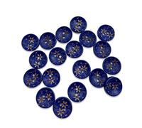 CLSSLVVBN 100 pièces Boutons en Bois 15mm Deux Trous Rond Forme de Bol Scrapbooking Fournitures de Couture décorations Bricolage Artisanat pour l'artisanat, Bleu