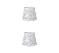 CLSSLVVBN 2 Ensemble de Abat-Jour utile Installation Facile et Effet de lumière Douce Abat-Jour en métal Durable pour la décoration de la Maison Abat-Jour Universel Blanc, Blanc 2Ensemble