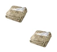 CLSSLVVBN 2 Ensemble de Couverture Micro-Polaire Douce et Respirante, légère, pour Pique-Nique Relaxant dans Le Parc, Carte de la Terre du Milieu, Style Seigneur des Anneaux, Style 1 2Ensemble