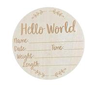 CLSSLVVBN Adorable panneau d'annonce de naissance, panneau de bienvenue pour bébé, en bois pour immortaliser les souvenirs baby shower. Élégant et créatif, il ne manquera pas d'impressionner.