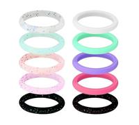 CLSSLVVBN Alliances en silicone, ensemble d'élastiques en caoutchouc de silicone offrant une sécurité maximale pour les modes de vie actifs, y compris le
