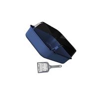 CLSSLVVBN Bac à litière Semi-fermé pour Chat offrant Un Sentiment de sécurité et réduisant Les problèmes de propreté, Bleu, 40 x 28 x 16 cm