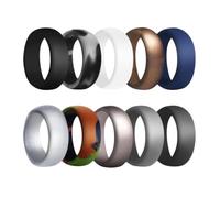 CLSSLVVBN Bague en silicone de qualité supérieure, bijou fantaisie, en silicone durable et confortable pour les modes de vie actifs, élastiques caoutchouc