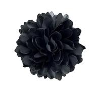 CLSSLVVBN Broche fleur grande taille pour femme, élégante épingle de revers pour costume de bal banquet, beige, noir