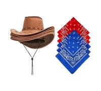 CLSSLVVBN Chapeau haut-de-forme de jazz à large bord pour cosplay, avec cordon ajustable pour plus confort et style lors vos activités western. Convient Pour aux adultes, femmes et hommes.