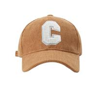 CLSSLVVBN Chapeau léger à pression avec lettre C pour femme, casquette de Baseball en velours côtelé, en fibres acryliques, à la mode, pour un ajustement confortable, kaki