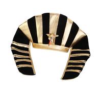 CLSSLVVBN Coiffe élégante pour Halloween, Style égyptien. Superbe Chapeau de Pharaon Noir et Or. Accessoire idéal pour Les fêtes et Spectacles. Coiffe pour Homme et Femme.