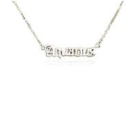 CLSSLVVBN Douze signe du zodiaque charme Constellations thème amitié collier bricolage créatif Chic pendentif pour amoureux Festival cadeaux, Verseau Argent