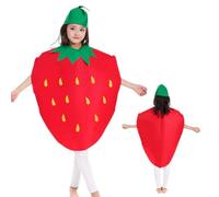 CLSSLVVBN Ensemble de vêtements de performance pour enfants, jeu rôle fruits mignons, fraise, pois, vitalité, légumes amusants pour enfants (et, Déguisement fraise
