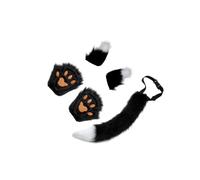 CLSSLVVBN Ensemble Queue et Oreilles d'animaux avec Fausses queues Mignonnes et Couvre-, Accessoire de Costume, adapté à Divers événements Amusants et fêtes à thème Ensemble Oreilles et Queue