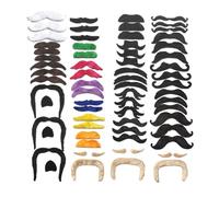 CLSSLVVBN Fausses Moustaches et Barbes pour Enfants et Adultes : Accessoires de déguisement créatifs pour Halloween et Autres fêtes costumées.