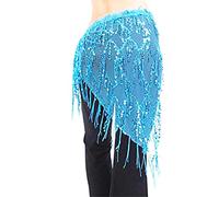 CLSSLVVBN Femme danse du ventre hanche écharpe décorations accessoires ceintures danse du ventre Costume Nylon maille fil beauté ceinture Performance, Bleu