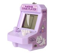 CLSSLVVBN Femmes hommes Mini Console de jeu enfants Portable jeux d'arcade porte-clés sac à main sac à porte-clés suspendu décoration cadeau, Violet