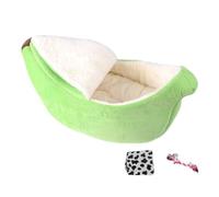 CLSSLVVBN Lit Banane pour Chat, Original et Spot pour Compagnon félin, Facile à Nettoyer, Panier en Polyester pour Chien, Coussin, lit pour Animal de Compagnie, Vert, M.
