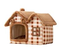 CLSSLVVBN Nid Douillet pour Chat Chien, idéal pour Un Sommeil Confortable en Hiver. Nid Douillet Amovible avec Niche Chaude pour Chiot Petit Animal. Enclos entièrement fermé et Moelleux.