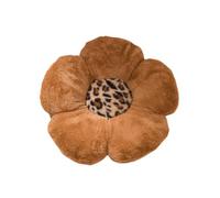 CLSSLVVBN Oreiller imprimé léopard, Oreiller Papillon, de lit, en Peluche, de Fleur, canapé, Fausse Fourrure, décoration Voiture Douce, Fleurs Brunes